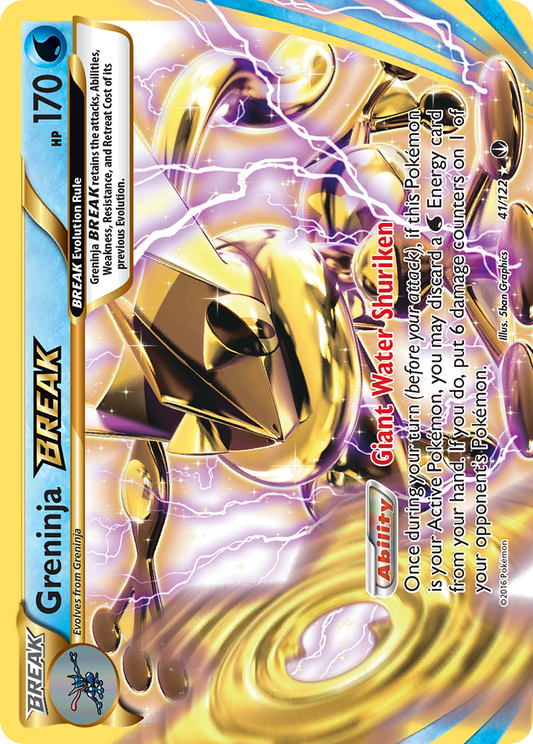 Greninja BREAK 41/122 BREAK Rare BREAKpoint Pokemon Holo