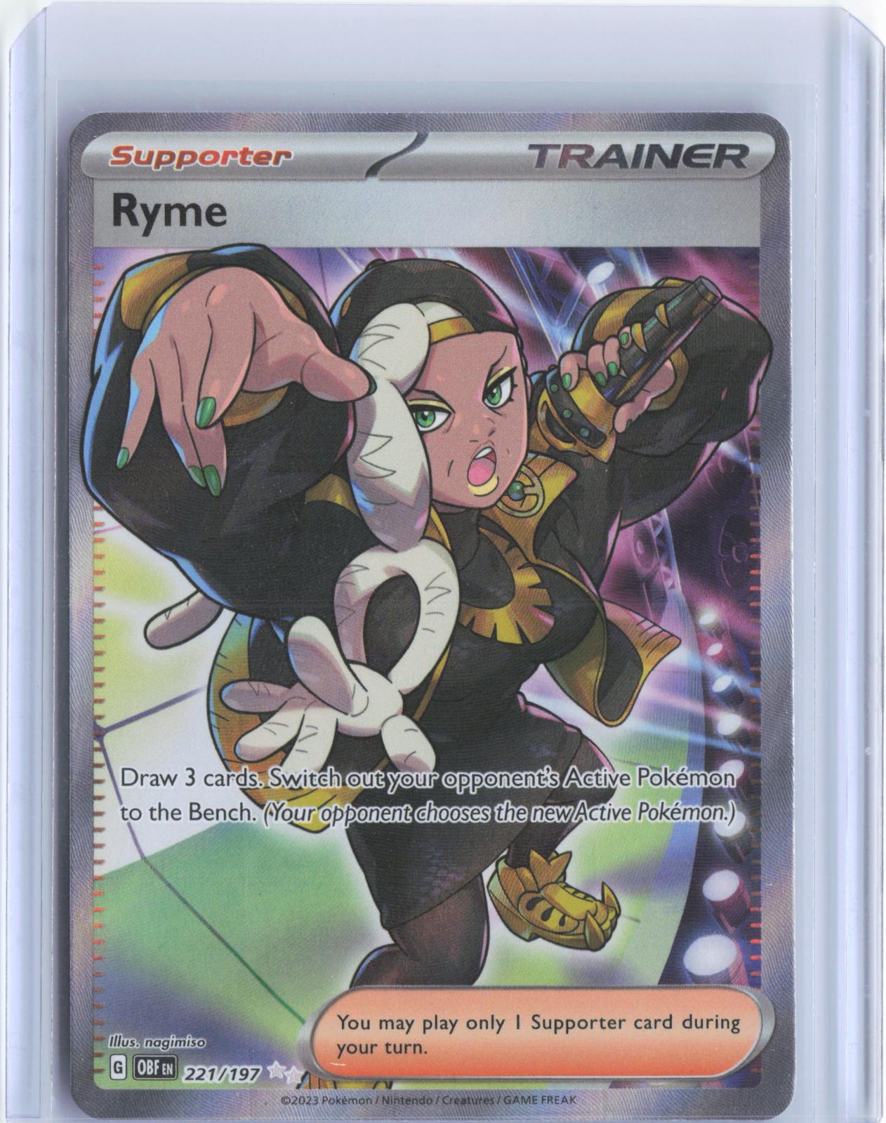 Ryme 221/197 Ultra Rare Obsidian Flames Pokemon TCG Card