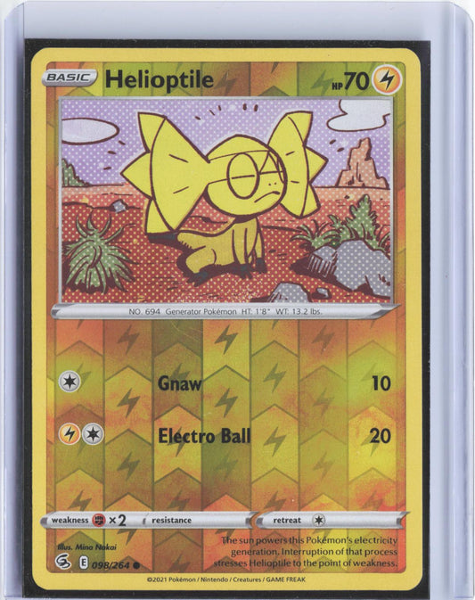 Helioptile 098/264 Common Fusion Strike Pokemon Reverse Holo TCG Card