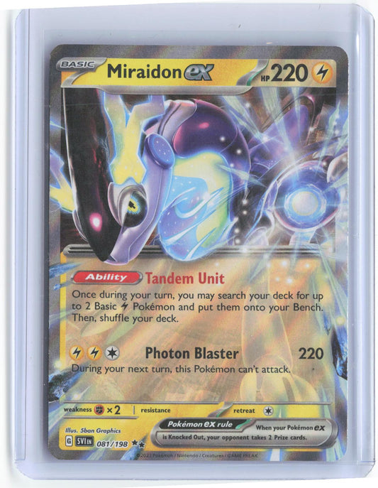 Miraidon ex 081/198 Double Rare Scarlet & Violet Pokemon Holo