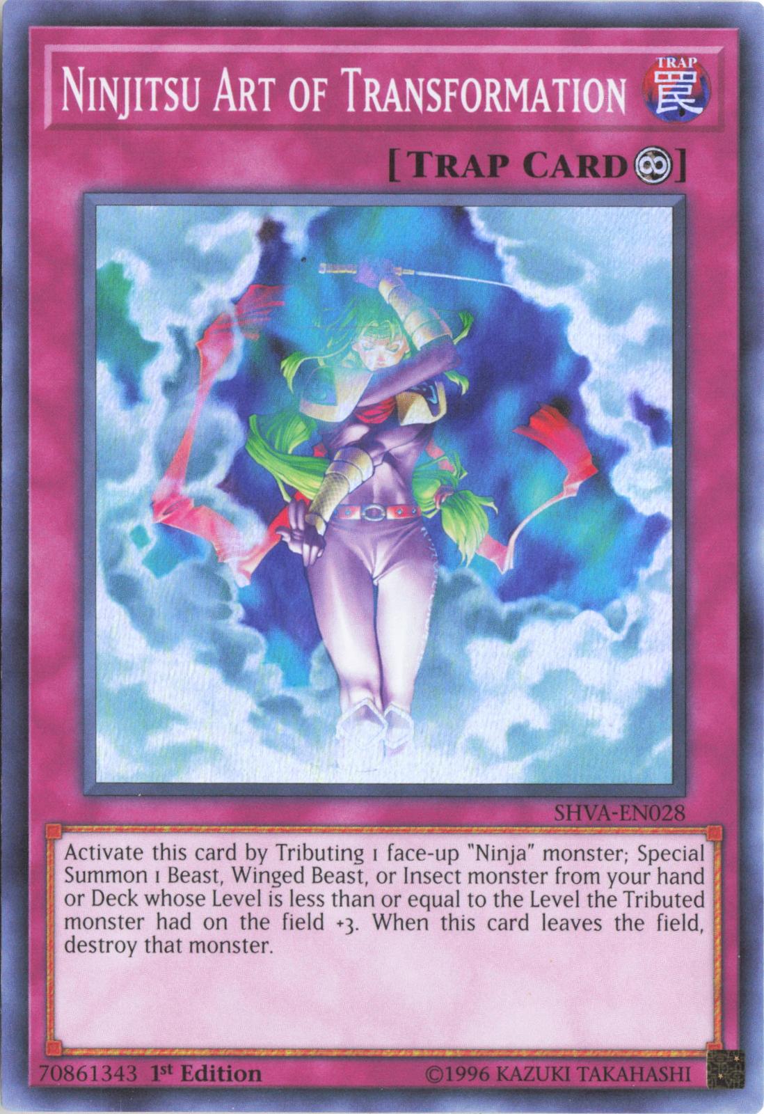 Ninjitsu Art of Transformation SHVA-EN028 Shadows in Valhalla Yu-Gi-Oh 1st Edition