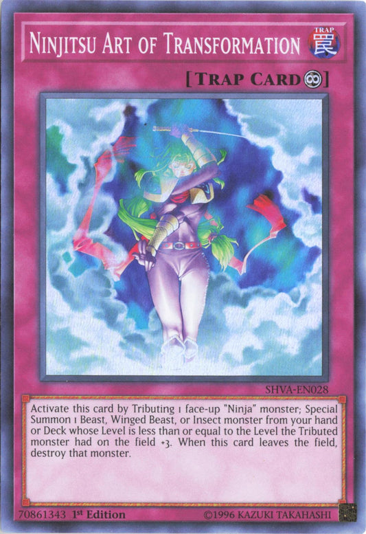 Ninjitsu Art of Transformation SHVA-EN028 Shadows in Valhalla Yu-Gi-Oh 1st Edition