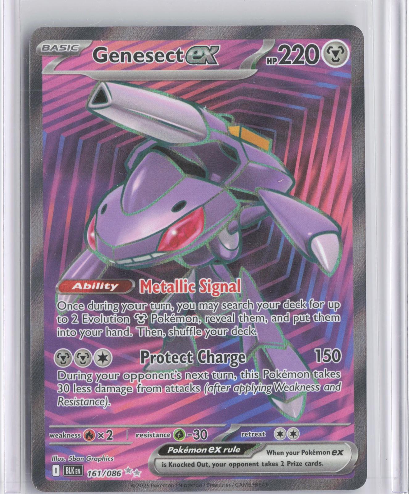 Genesect ex 161/086 Holo Ultra Rare Black Bolt Pokemon