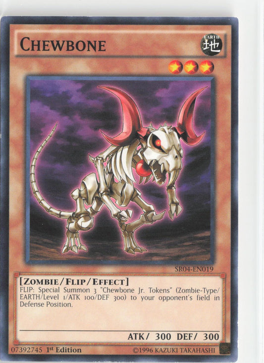 Chewbone SR04-EN019 Structure Deck: Dinosmasher's Fury Yu-Gi-Oh 1st Edition