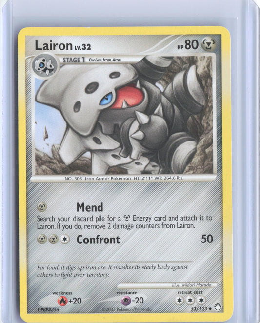 Lairon 53/123 Uncommon Mysterious Treasures Pokemon TCG Card