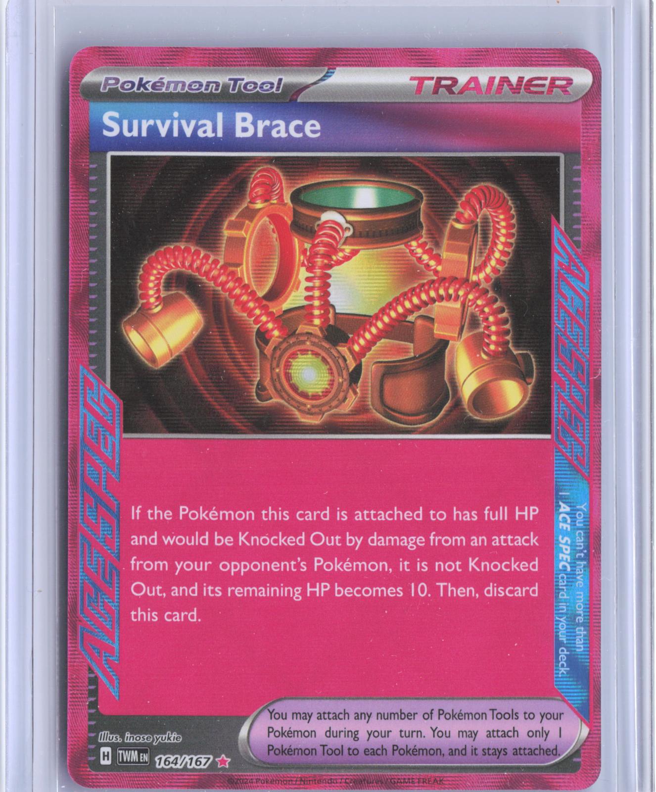Survival Brace 164/167 ACE SPEC Rare Twilight Masquerade Pokemon TCG Card