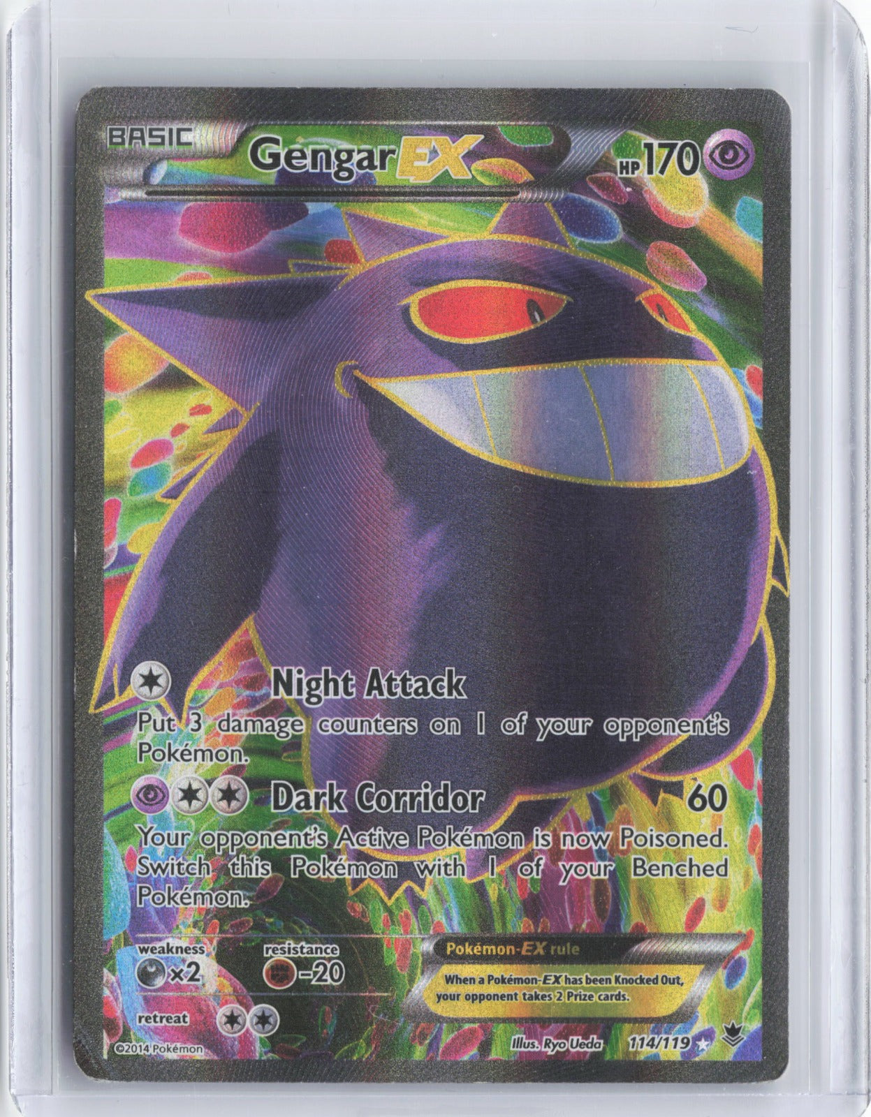 Gengar EX (114 Full Art) Holo Ultra Rare XY - Phantom Forces 114/119