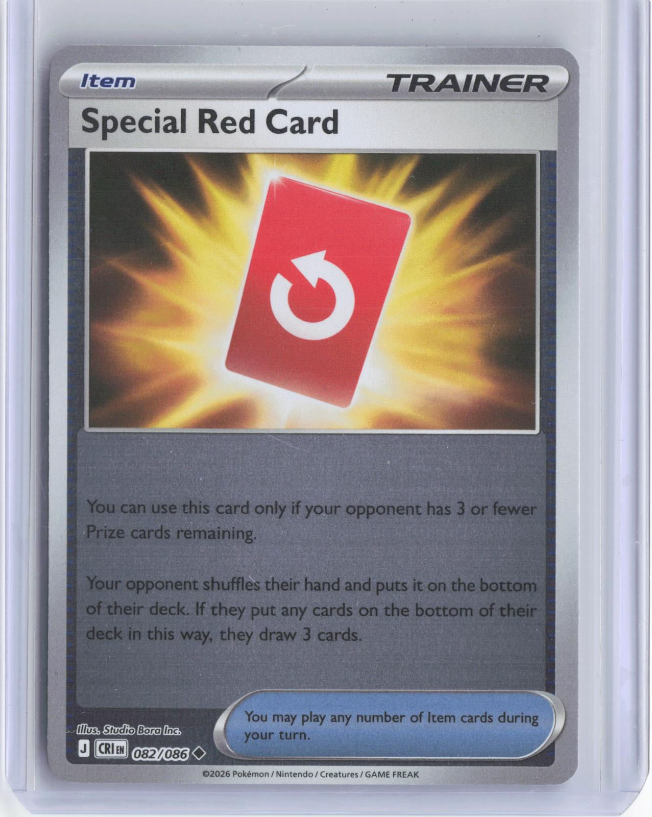 Special Red Card 082/086 Uncommon Chaos Rising Pokemon TCG Card