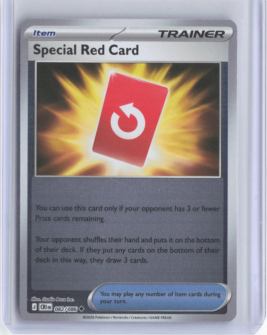 Special Red Card 082/086 Uncommon Chaos Rising Pokemon TCG Card