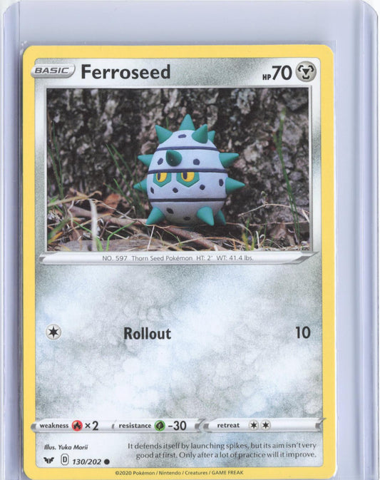 Ferroseed 130/202 Common Sword & Shield Pokemon TCG Card