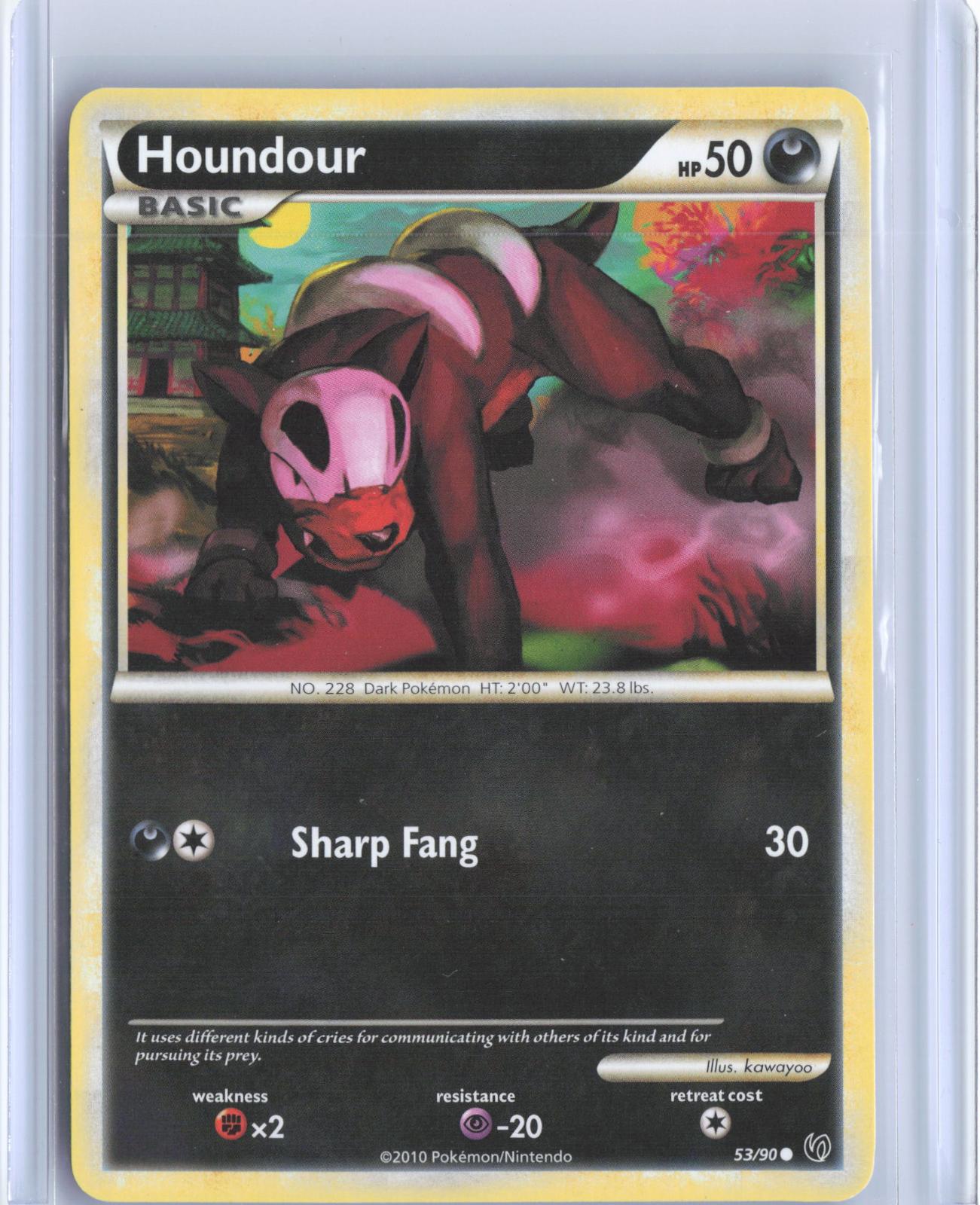 Houndour 53/90 Common HGSS Undaunted Pokemon