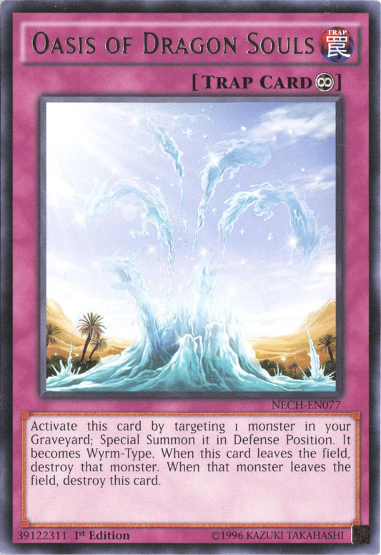 Oasis of Dragon Souls NECH-EN077 Rare The New Challengers Yu-Gi-Oh 1st Edition