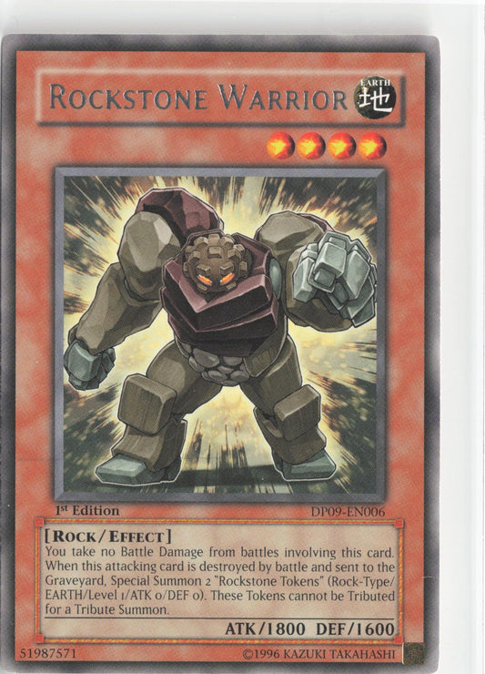 Rockstone Warrior DP09-EN006 Rare Duelist Pack 9: Yusei 2 Yu-Gi-Oh 1st Edition