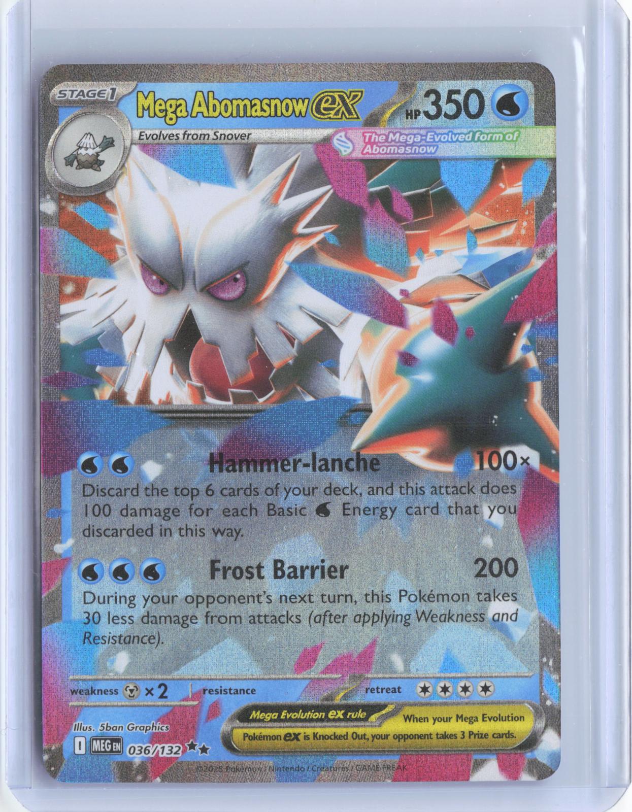 Mega Abomasnow ex 036/132 Double Rare Mega Evolution Pokemon TCG Card