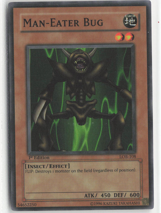 Man-Eater Bug LOB-108 The Legend of Blue Eyes White Dragon Yu-Gi-Oh 1st Edition