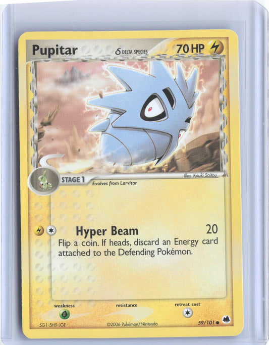 Pupitar 59/101 Common Dragon Frontiers Pokemon TCG Card