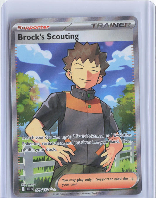 Brock's Scouting 179/159 Ultra Rare Journey Together Pokemon Holo TCG Card
