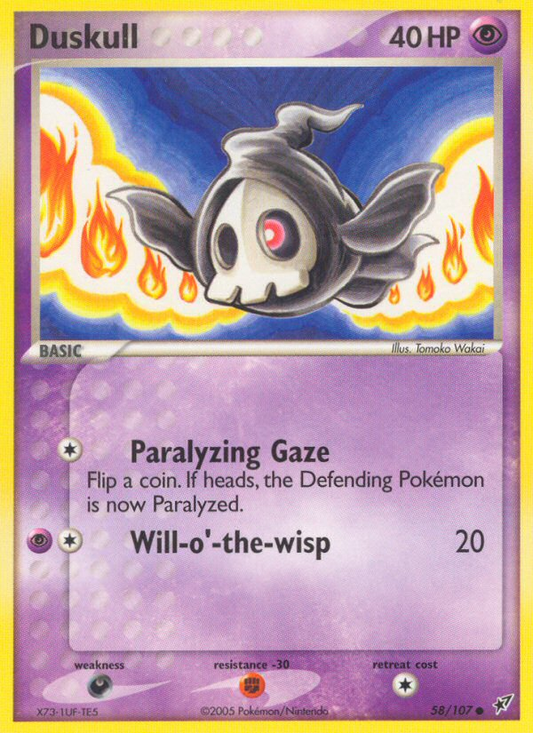 Duskull 58/107 Common Deoxys Pokemon Reverse Holo