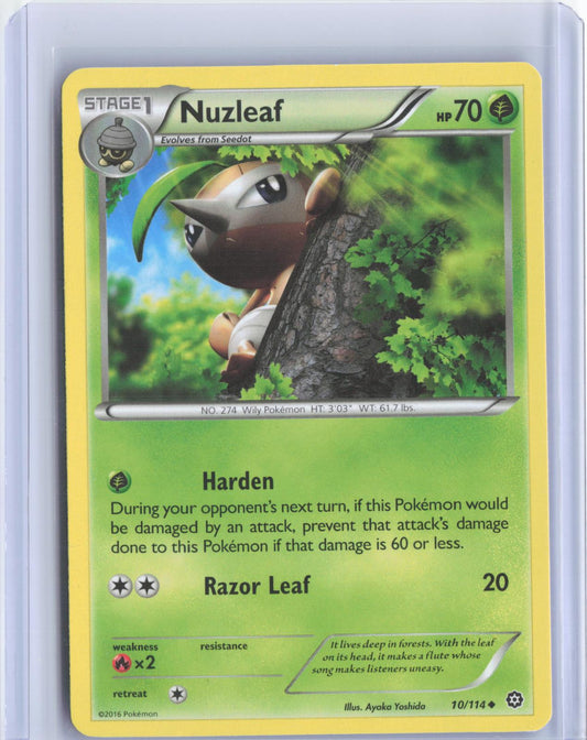 Nuzleaf 10/114 Uncommon Steam Siege Pokemon TCG Card