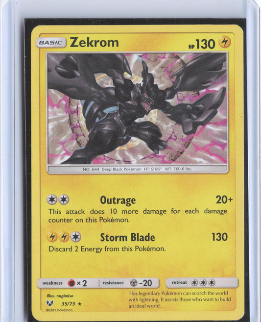 Zekrom 35/73 Holo Rare Shining Legends Pokemon Holo TCG Card
