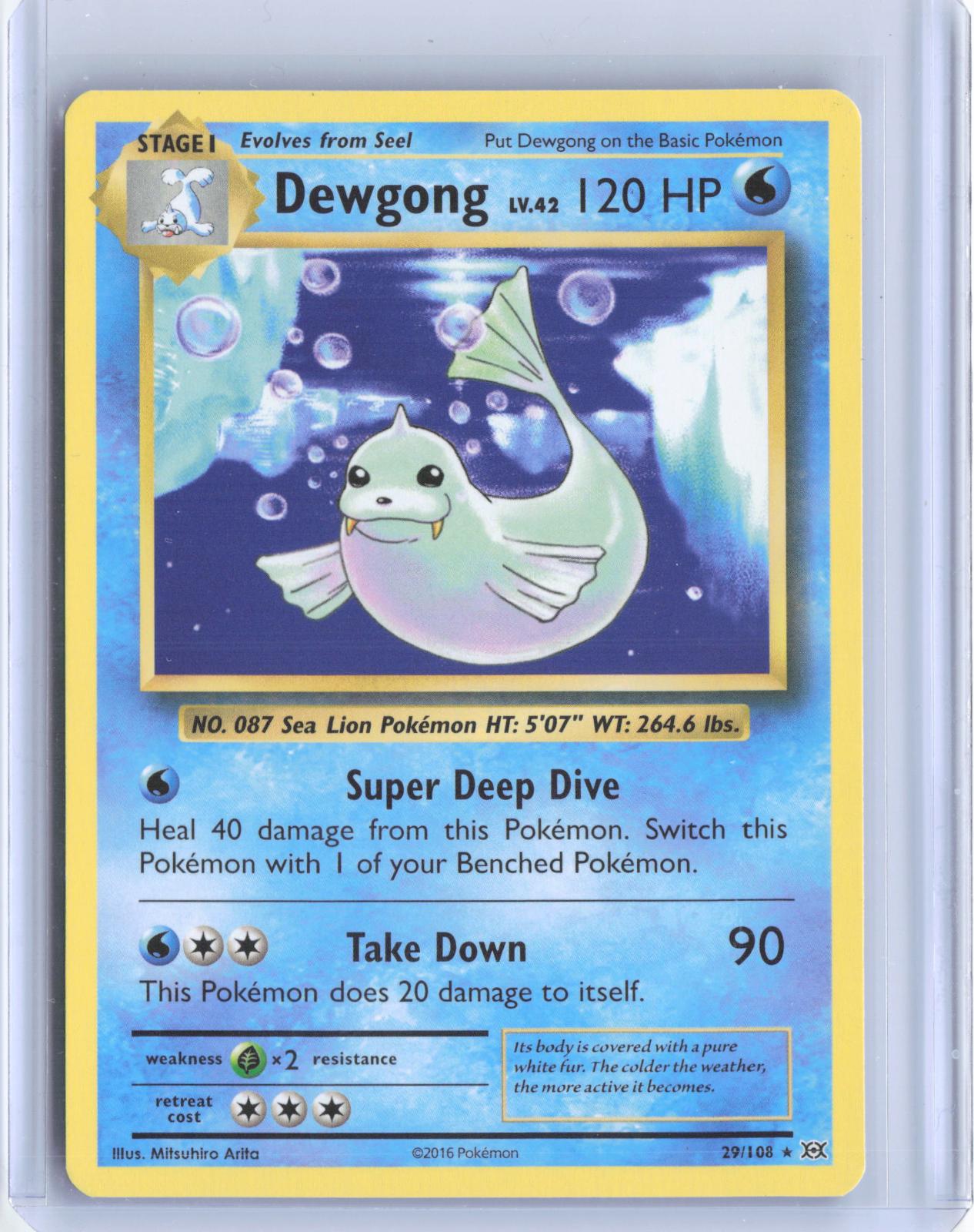 Dewgong 29/108 Rare Evolutions Pokemon TCG Card