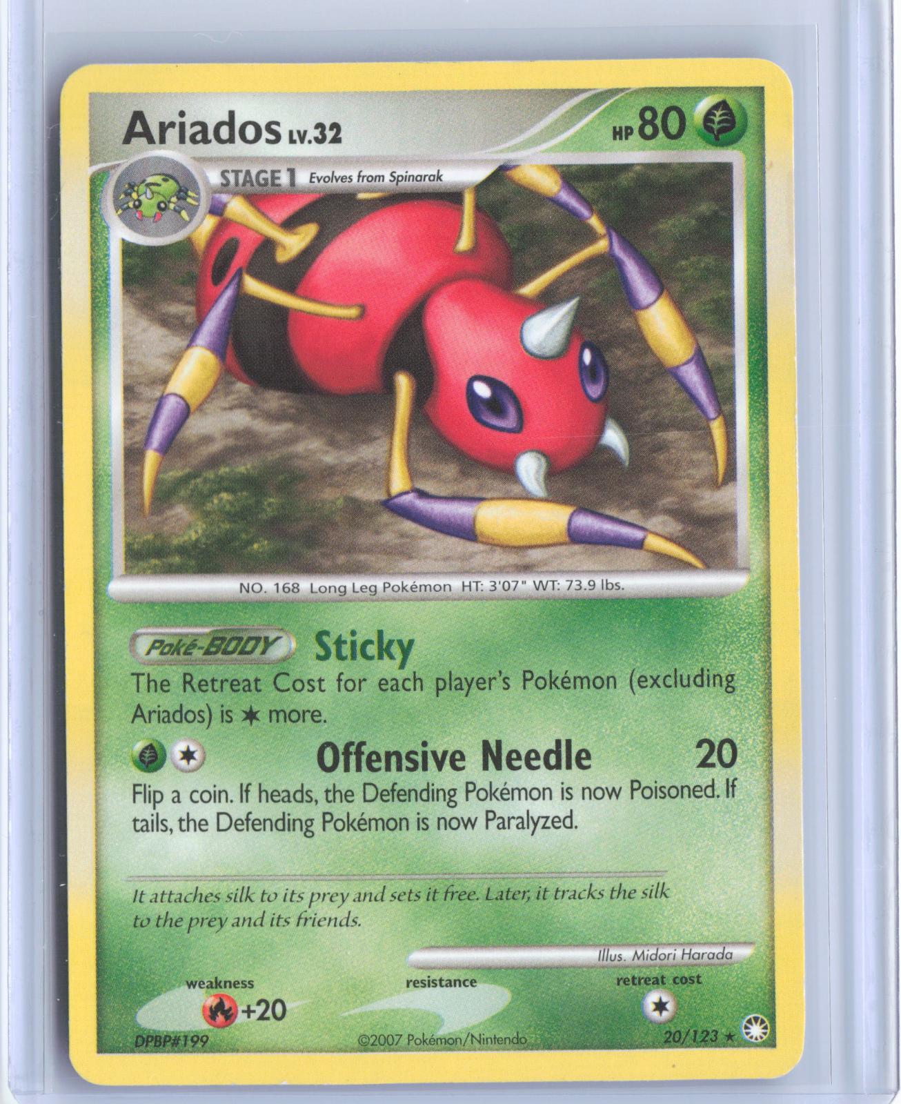 Ariados 20/123 Rare Mysterious Treasures Pokemon TCG Card