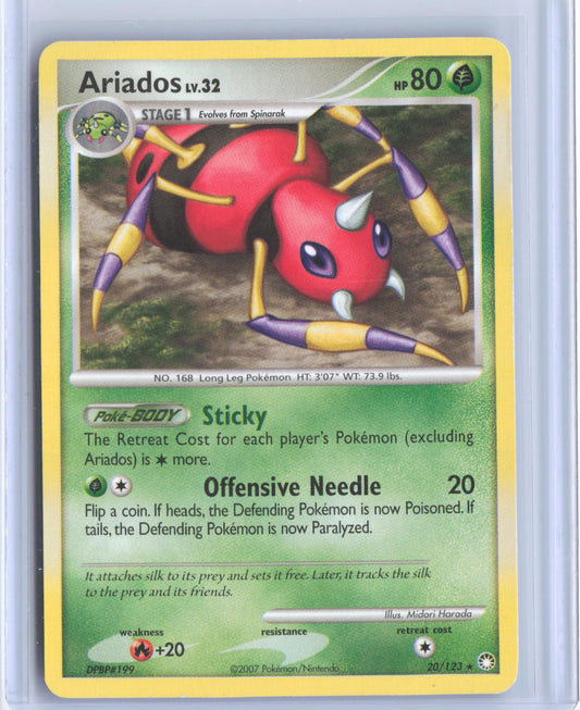 Ariados 20/123 Rare Mysterious Treasures Pokemon TCG Card