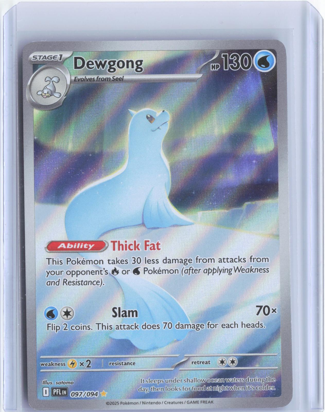 Dewgong 097/094 Illustration Rare Phantasmal Flames Pokemon TCG Card