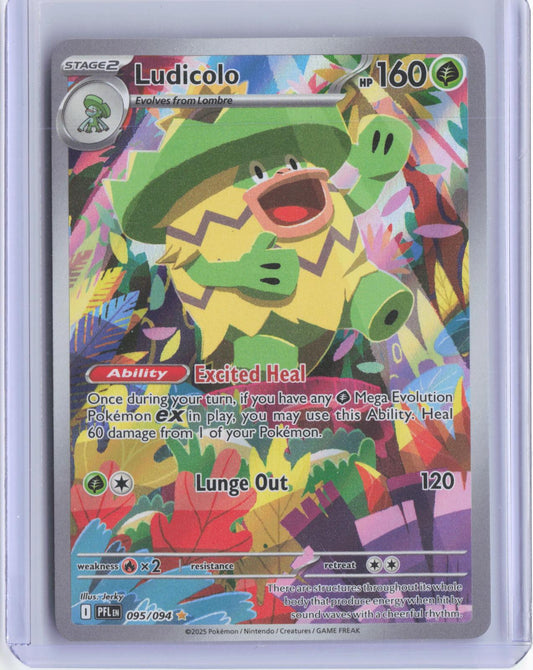 Ludicolo 095/094 Illustration Rare Phantasmal Flames Pokemon Holo