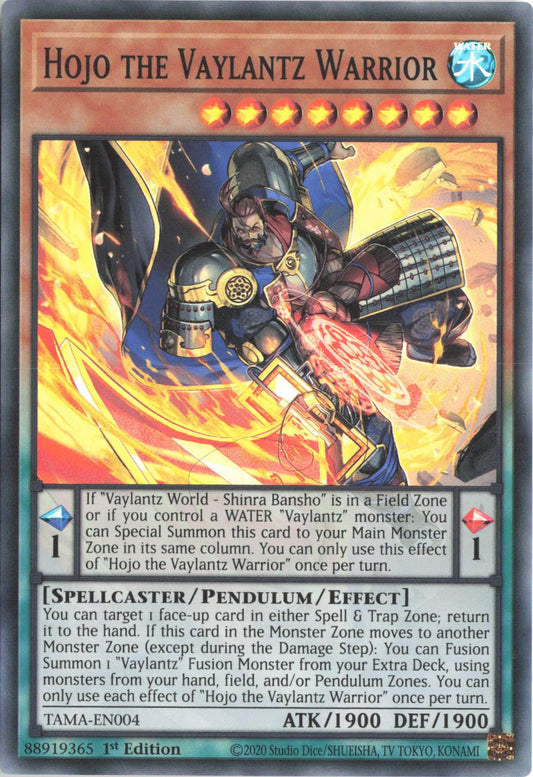 Hojo the Vaylantz Warrior TAMA-EN004 Tactical Masters Yu-Gi-Oh 1st Edition