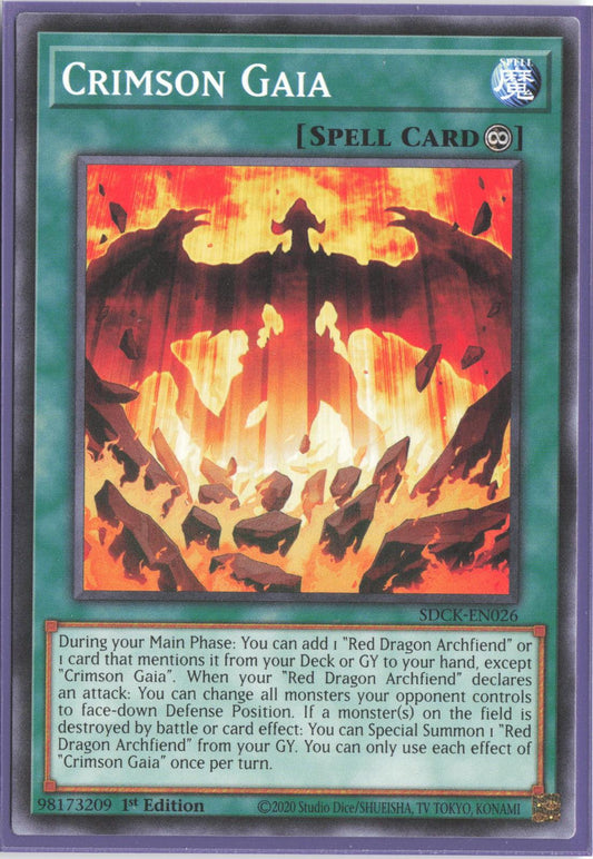 Crimson Gaia SDCK-EN026 Structure Deck: The Crimson King Yu-Gi-Oh 1st Edition