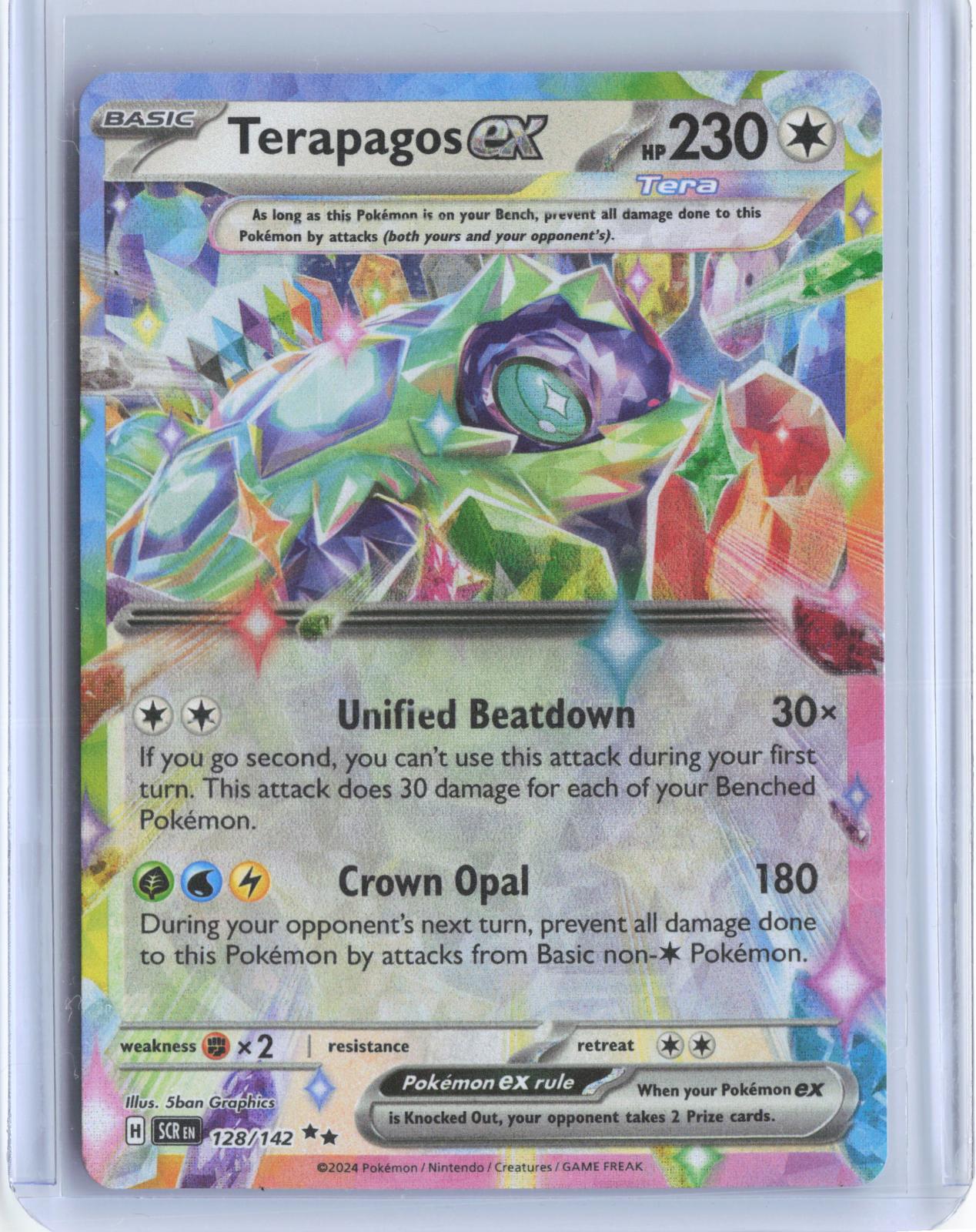 Terapagos ex 128/142 Double Rare Stellar Crown Pokemon Holo