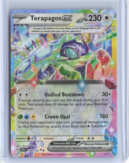 Terapagos ex 128/142 Double Rare Stellar Crown Pokemon Holo