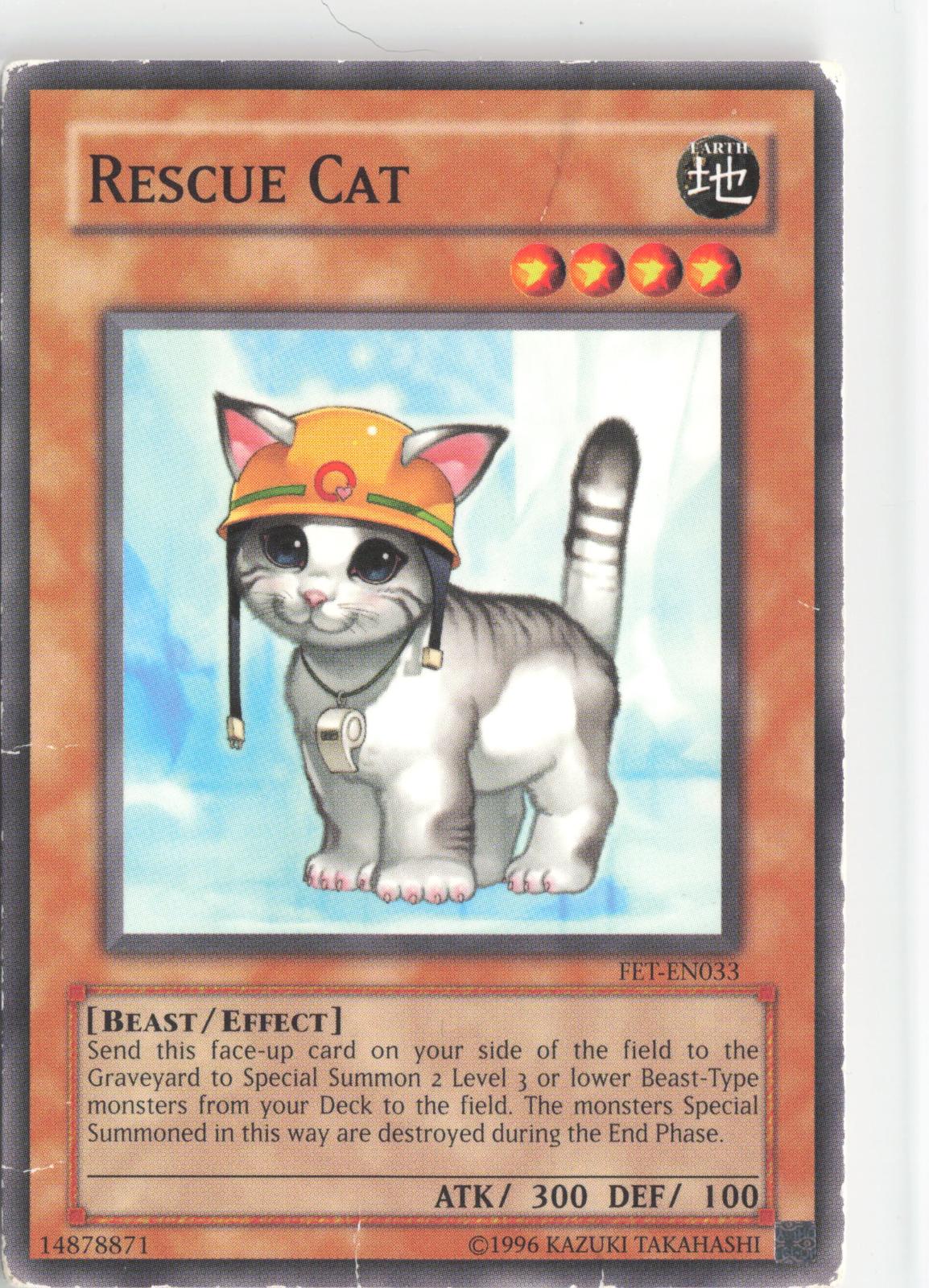 Rescue Cat FET-EN033 Common / Short Print Flaming Eternity Yu-Gi-Oh Unlimited