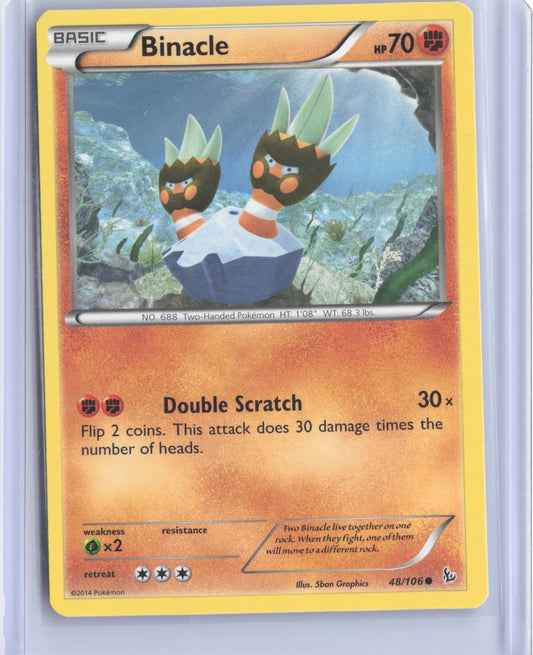 Binacle 48/106 Common Flashfire Pokemon TCG Card