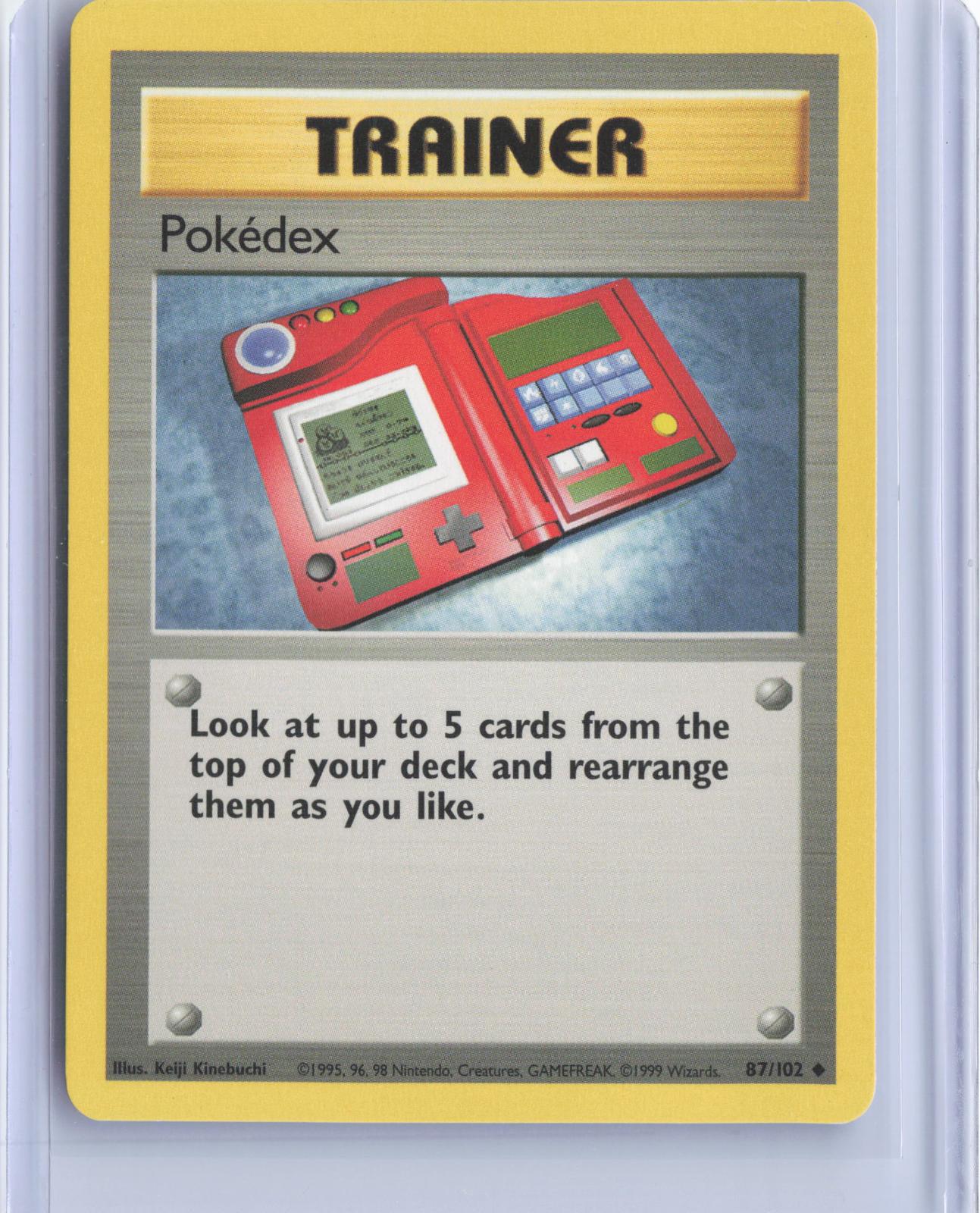 Pokedex 87/102 Uncommon Base Set Unlimited Pokemon TCG Card