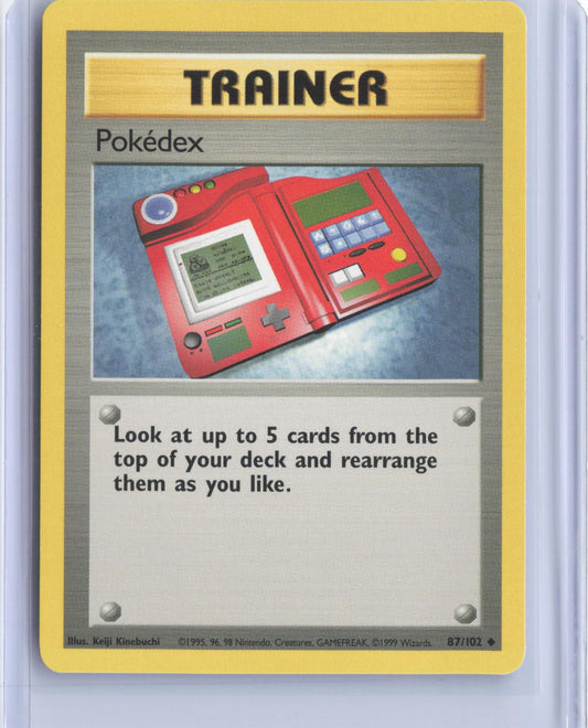 Pokedex 87/102 Uncommon Base Set Unlimited Pokemon TCG Card