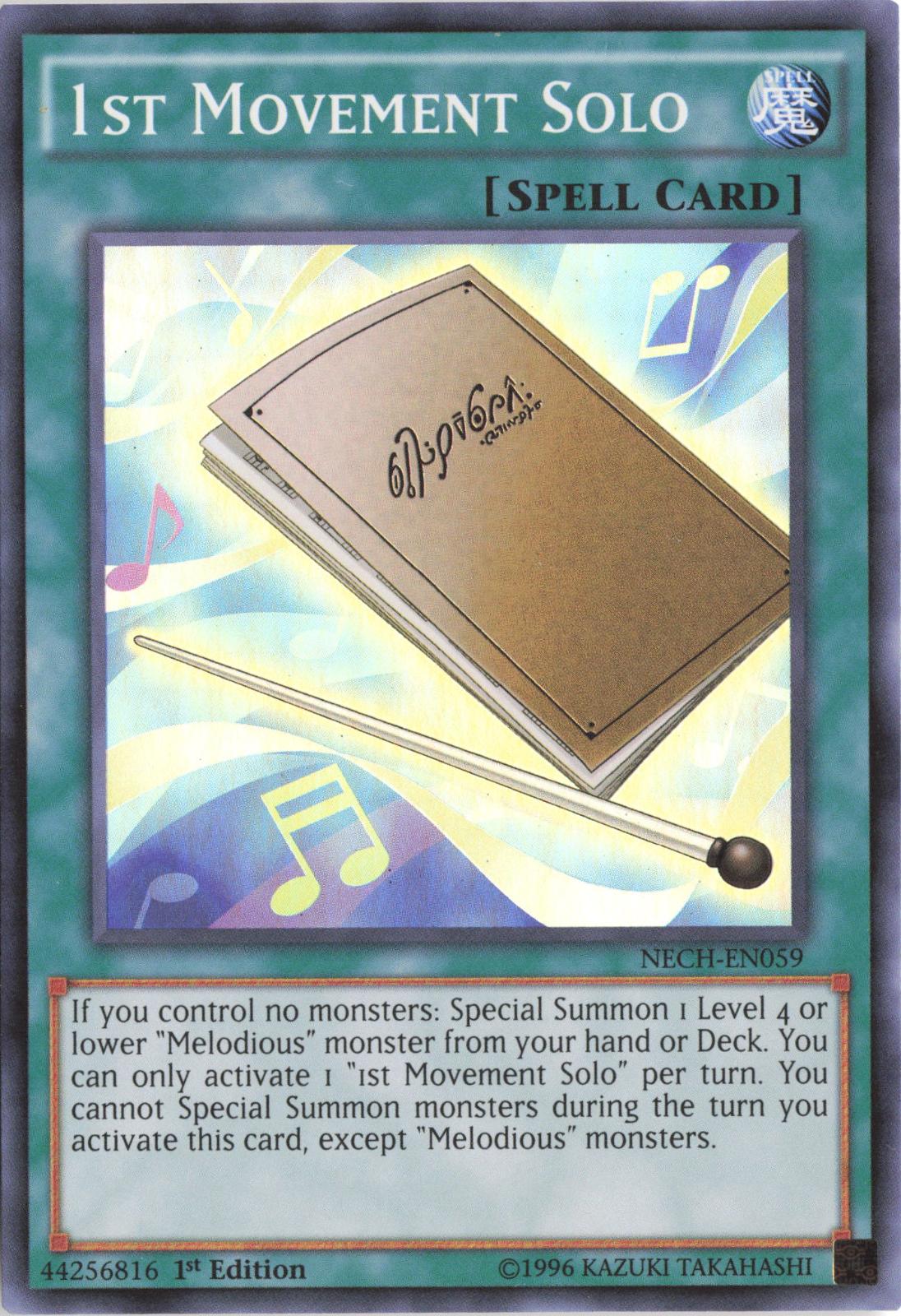 1st Movement Solo NECH-EN059 Super Rare The New Challengers Yu-Gi-Oh 1st Edition