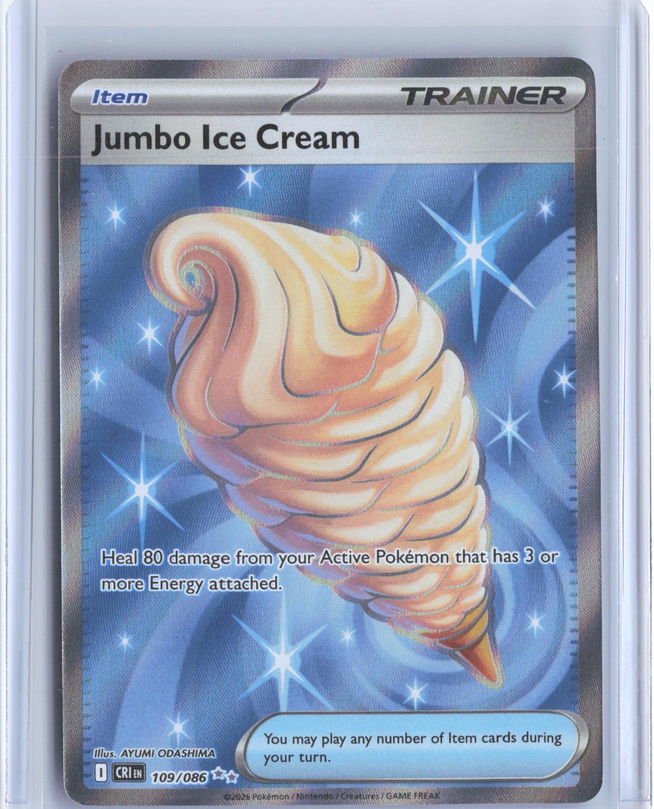 Jumbo Ice Cream 109/086 Ultra Rare Chaos Rising Pokemon Holo
