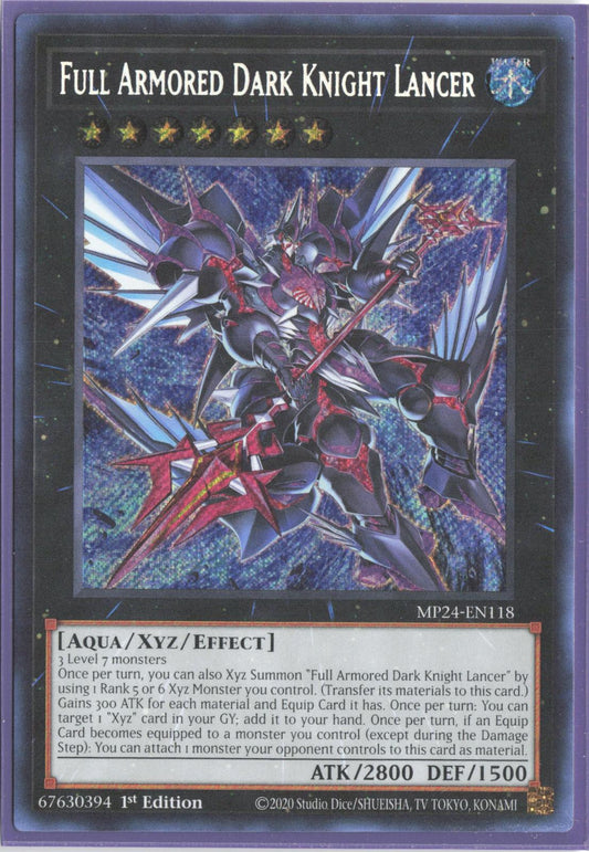 Full Armored Dark Knight Lancer MP24-EN118 25th Anniversary Tin: Dueling Mirrors Yu-Gi-Oh 1st Edition