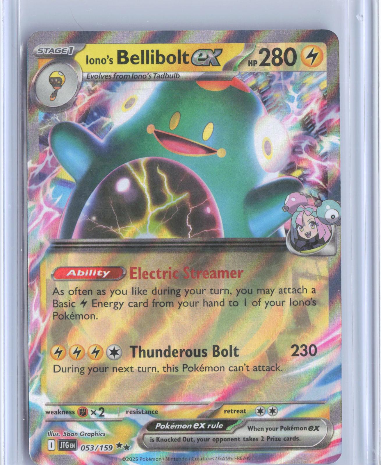Iono's Bellibolt ex 053/159 Double Rare Journey Together Pokemon Holo