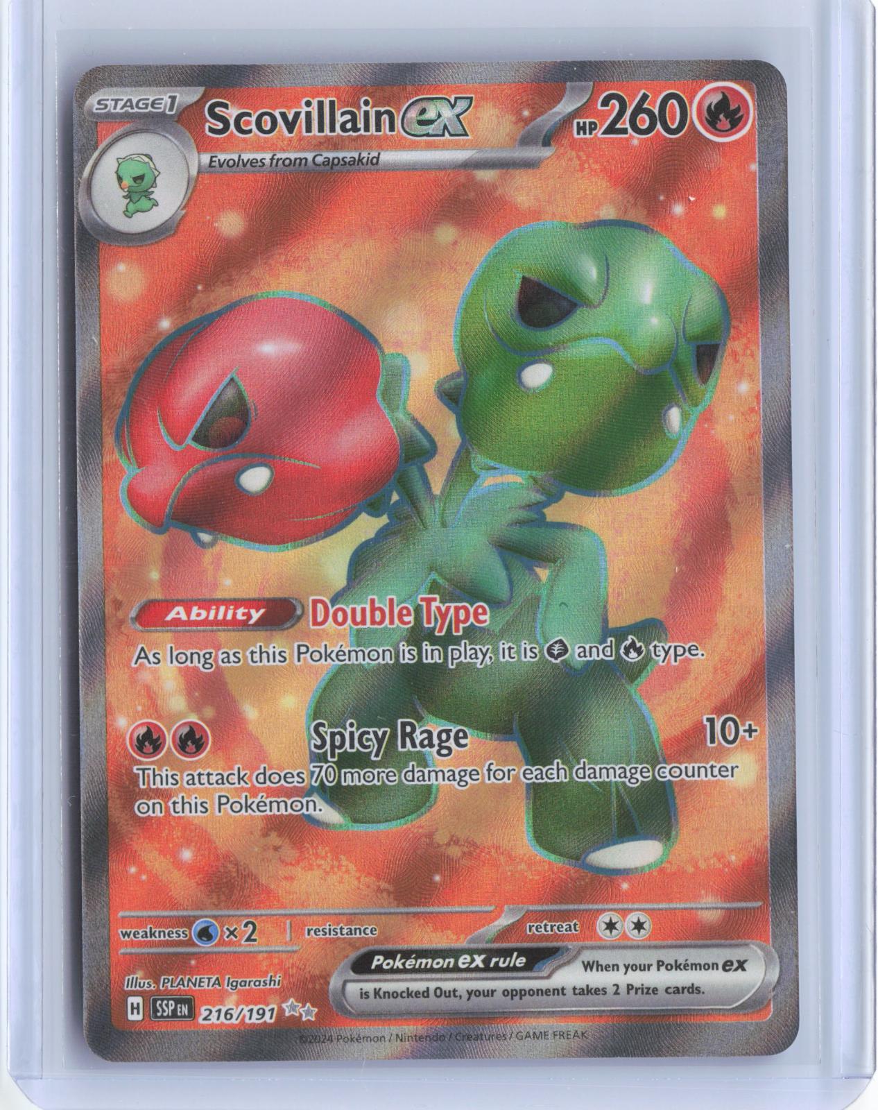 Scovillain ex 216/191 Ultra Rare Surging Sparks Pokemon TCG Card