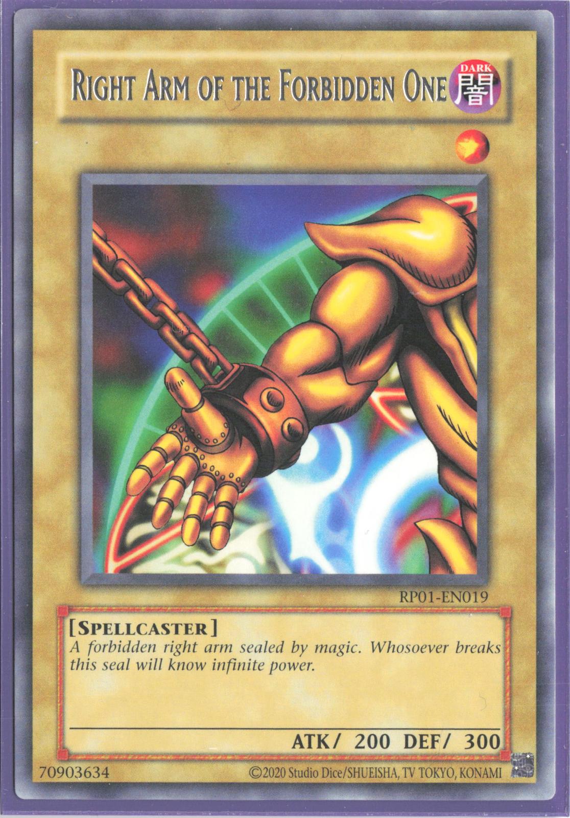 Right Arm of the Forbidden One RP01-EN019 Retro Pack (2020 Date Reprint) Yu-Gi-Oh Unlimited