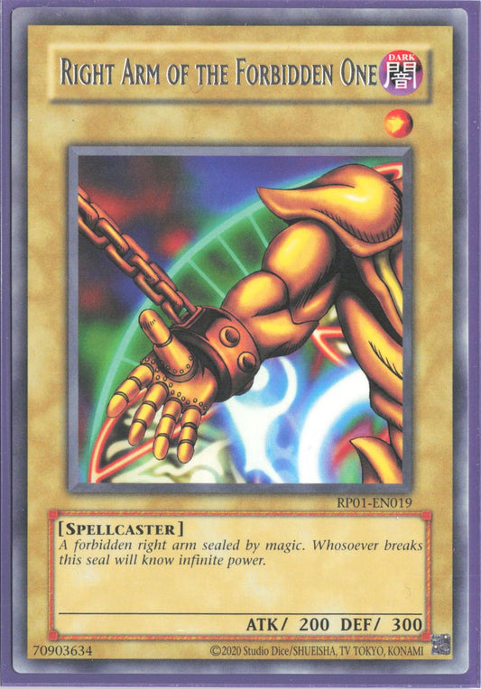 Right Arm of the Forbidden One RP01-EN019 Retro Pack (2020 Date Reprint) Yu-Gi-Oh Unlimited