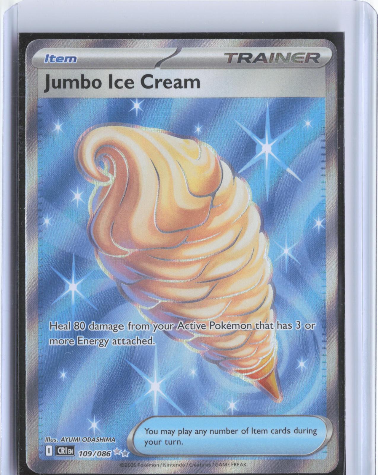 Jumbo Ice Cream 109/086 Ultra Rare Chaos Rising Pokemon Holo