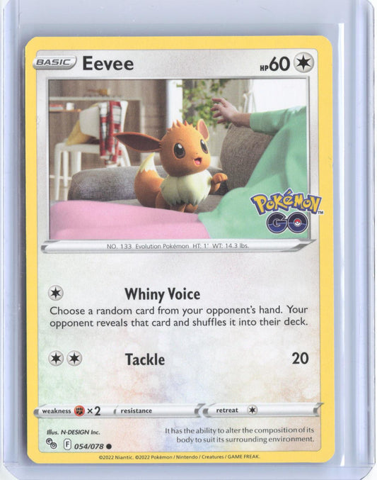 Eevee 054/078 Common Pokemon GO Pokemon TCG Card