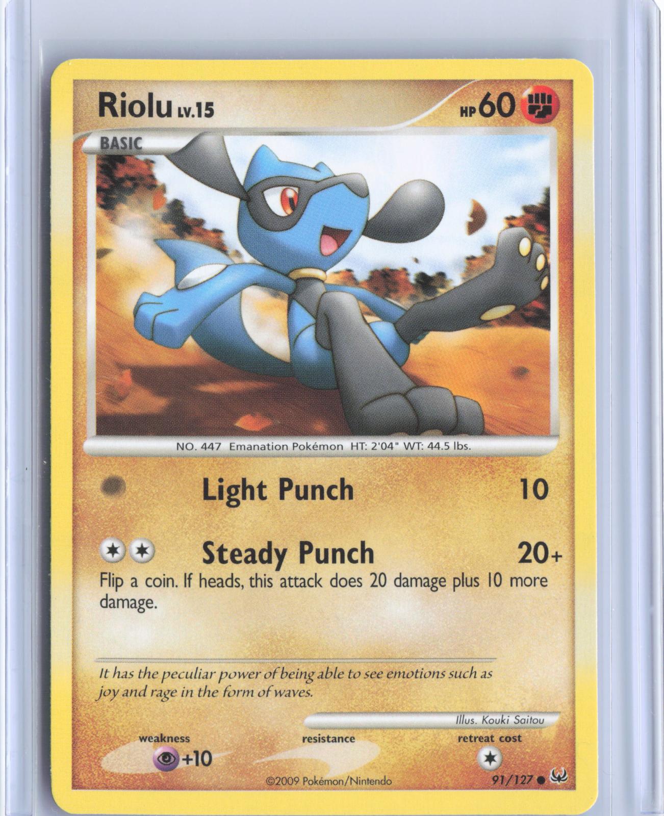 Riolu 91/127 Common Platinum Pokemon TCG Card