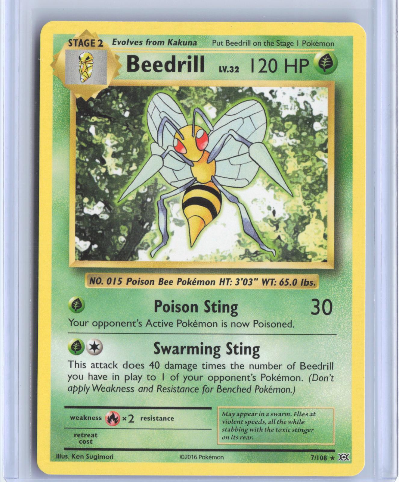 Beedrill 7/108 Rare Evolutions Pokemon TCG Card