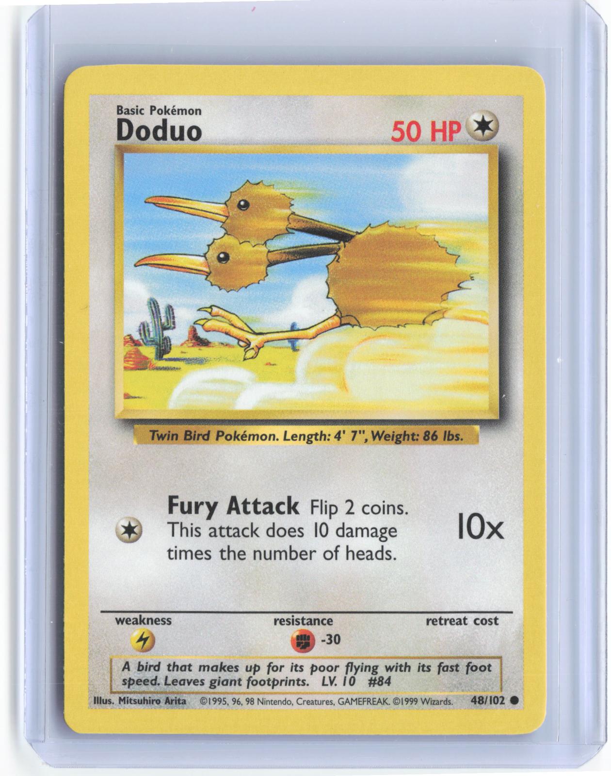 Doduo 48/102 Common Base Set Unlimited Pokemon TCG Card