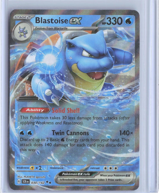 Blastoise ex 30/142 Double Rare Stellar Crown Pokemon Holo